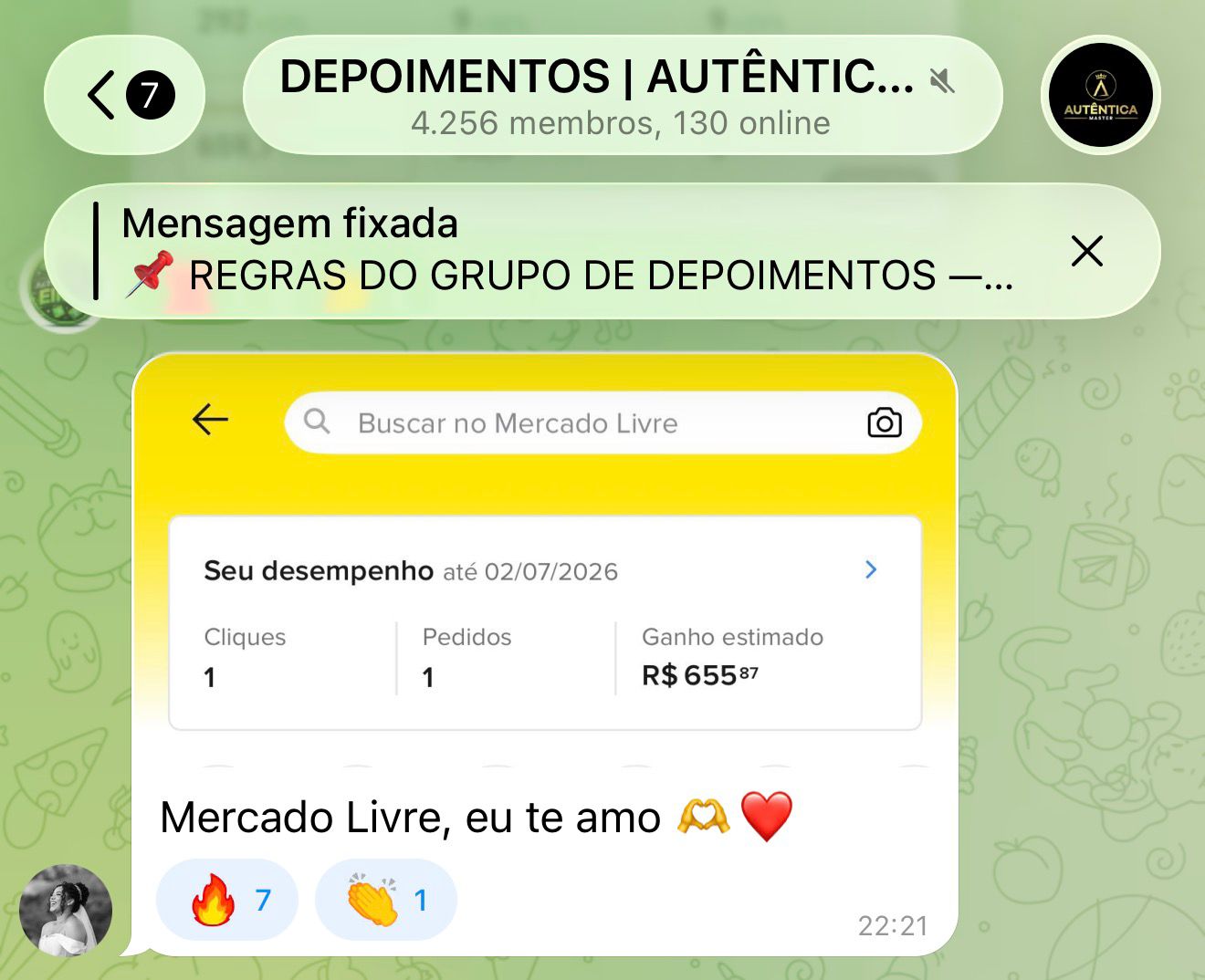 Depoimento de aluna