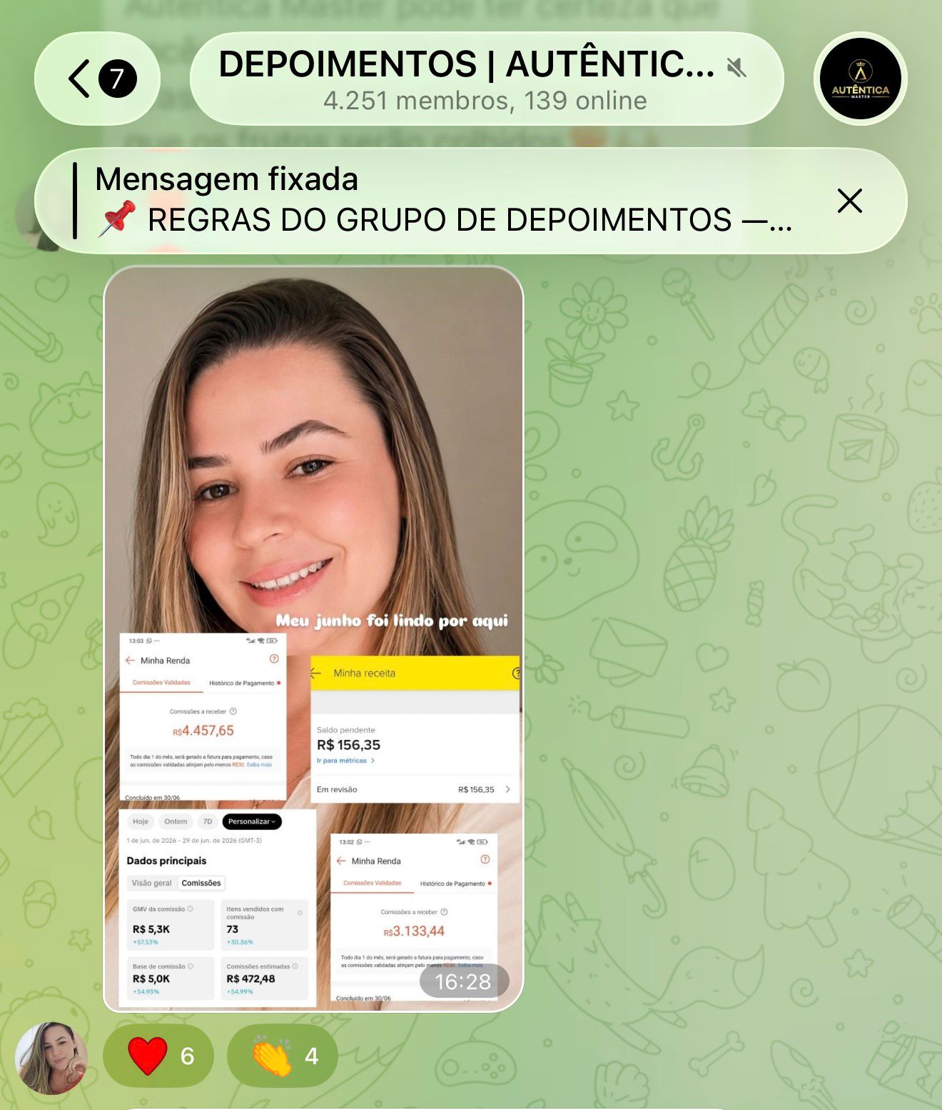 Depoimento de aluna