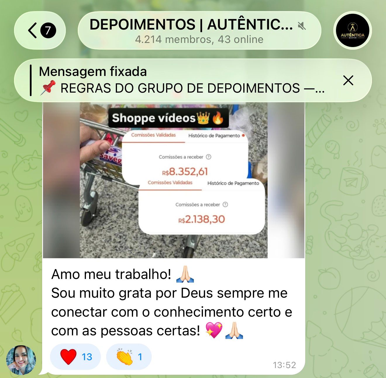 Depoimento de aluna
